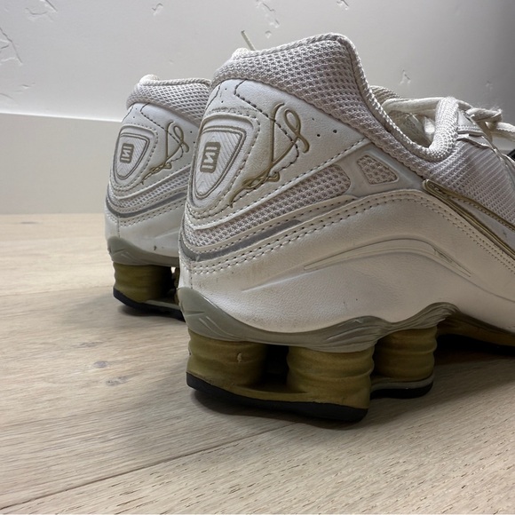Nike Women's White and Gold Sneakers - Picture 3 of 7